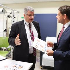 Professor H. Peter Soyer and Health Minister Cameron Dick 